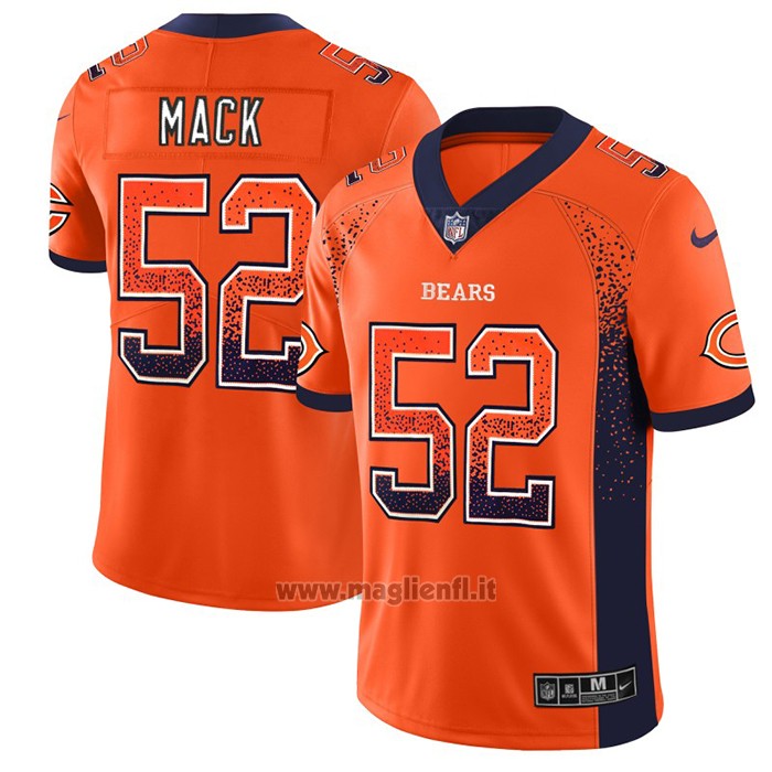 Maglia NFL Limited Chicago Bears Mack Rush Drift Fashion Arancione